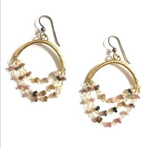 Brighton gold French wire chain earrings